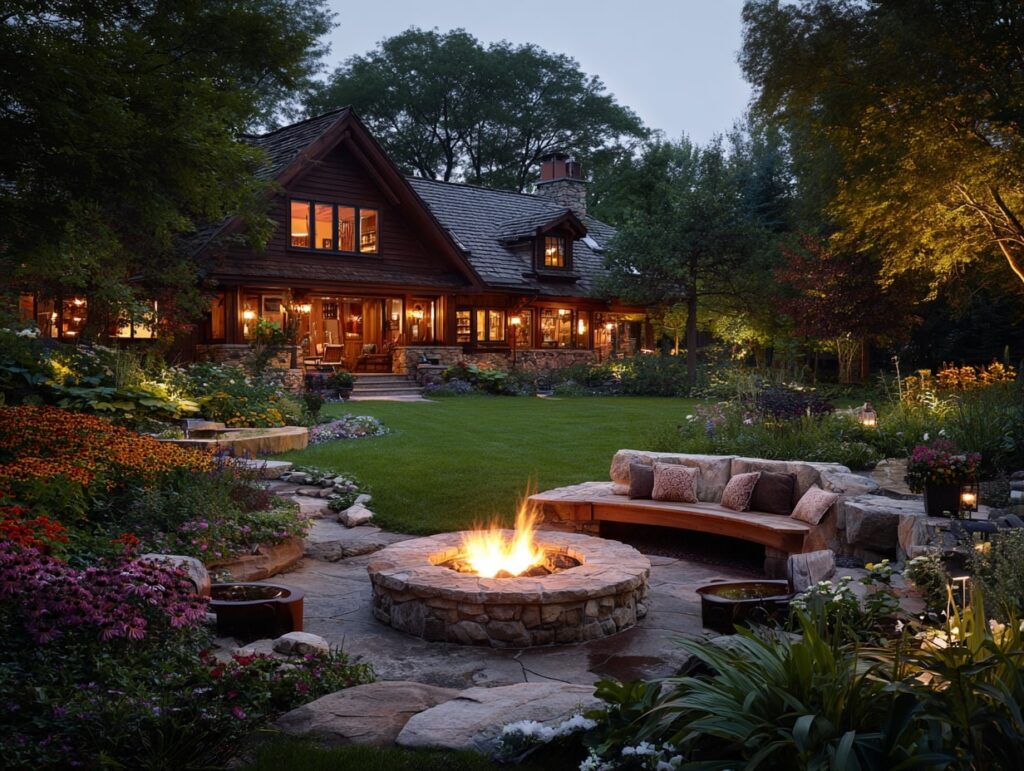 Rustic Fire Pit Gathering Spot
