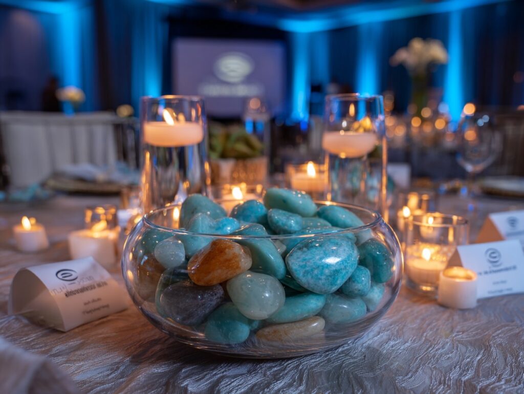 Coastal Gemstone-Inspired Table Decor