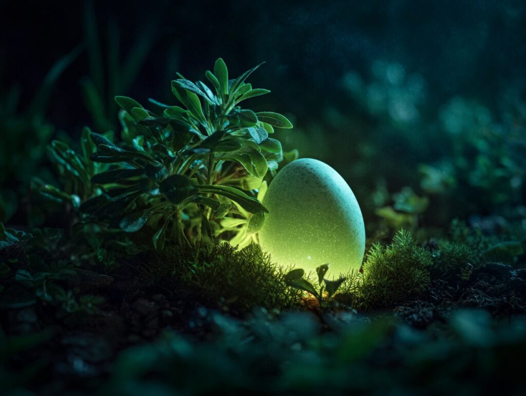 10. Glowing Egg Garden Accent

