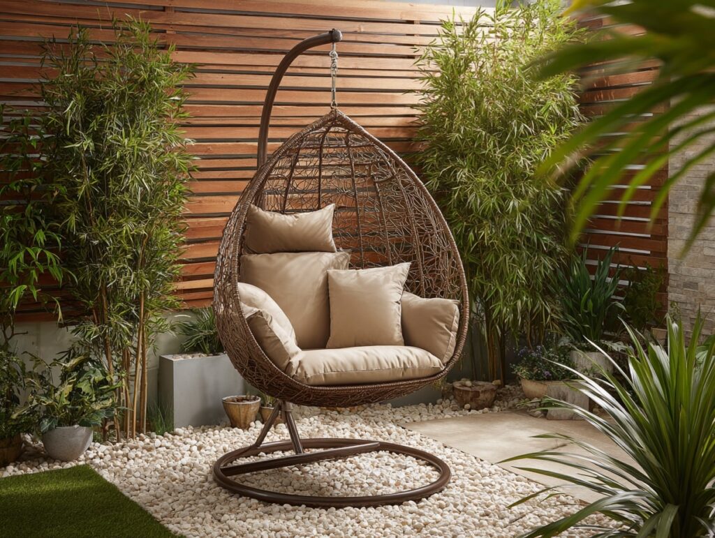 Cozy Hanging Chair Retreat for Summer Relaxation