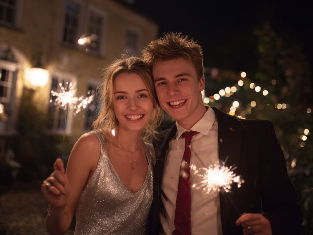 Sparkler Send-Off for a Winter Wedding Night