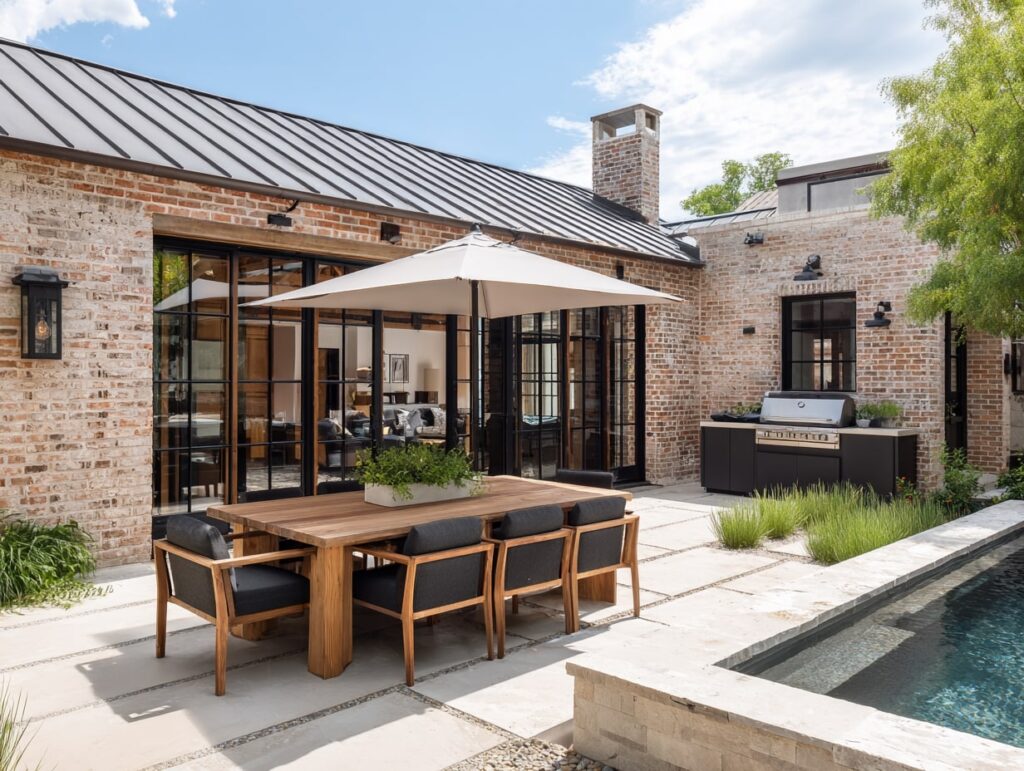 10. Poolside Patio with Outdoor Kitchen and Dining