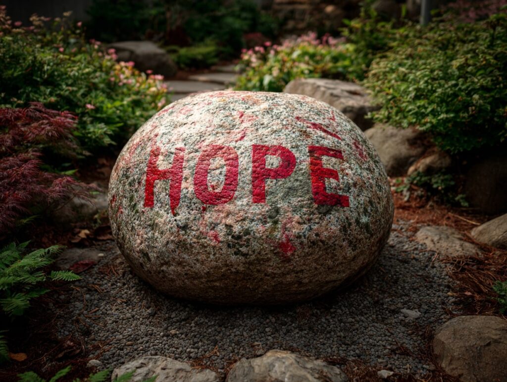 Message Stone with Meaning