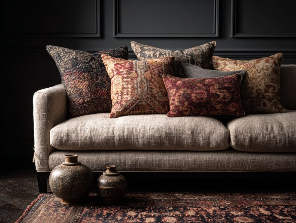 Vintage Textiles + Moody Neutrals