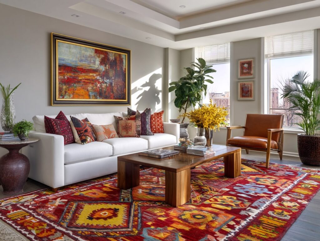 Add Color with a Bold Area Rug