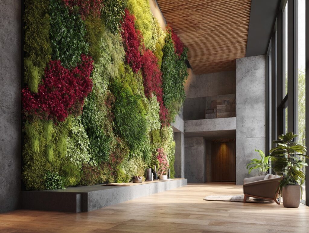 Lush Living Wall for a Modern Green Statement