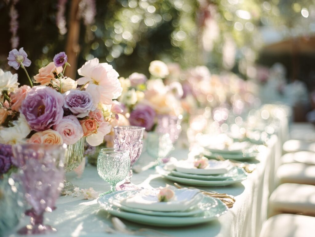 9. Elegant Pastel Tablescape