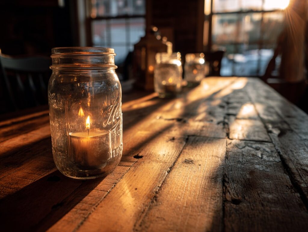 Mason Jar Candle Holder

