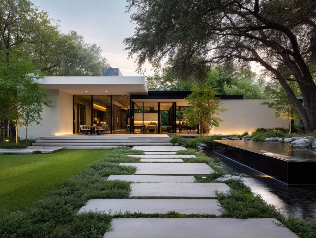 Floating Pathway with Water Feature

