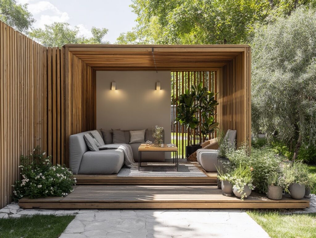 Modern Wooden Outdoor Living Room Nook

