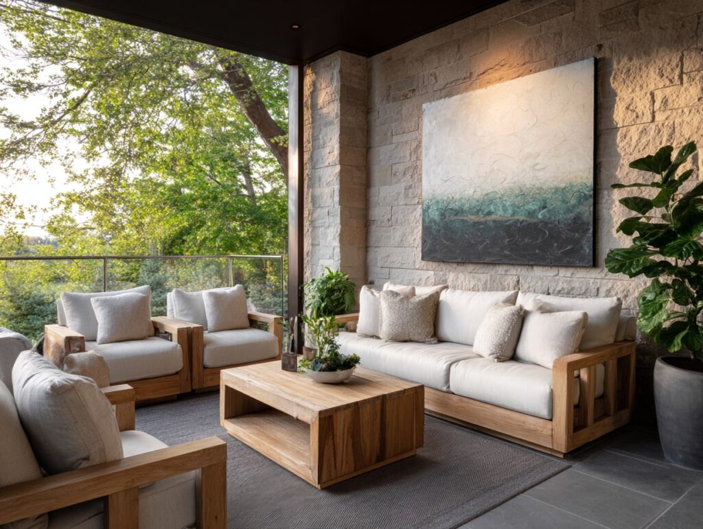 Modern Rustic Outdoor Living Room

