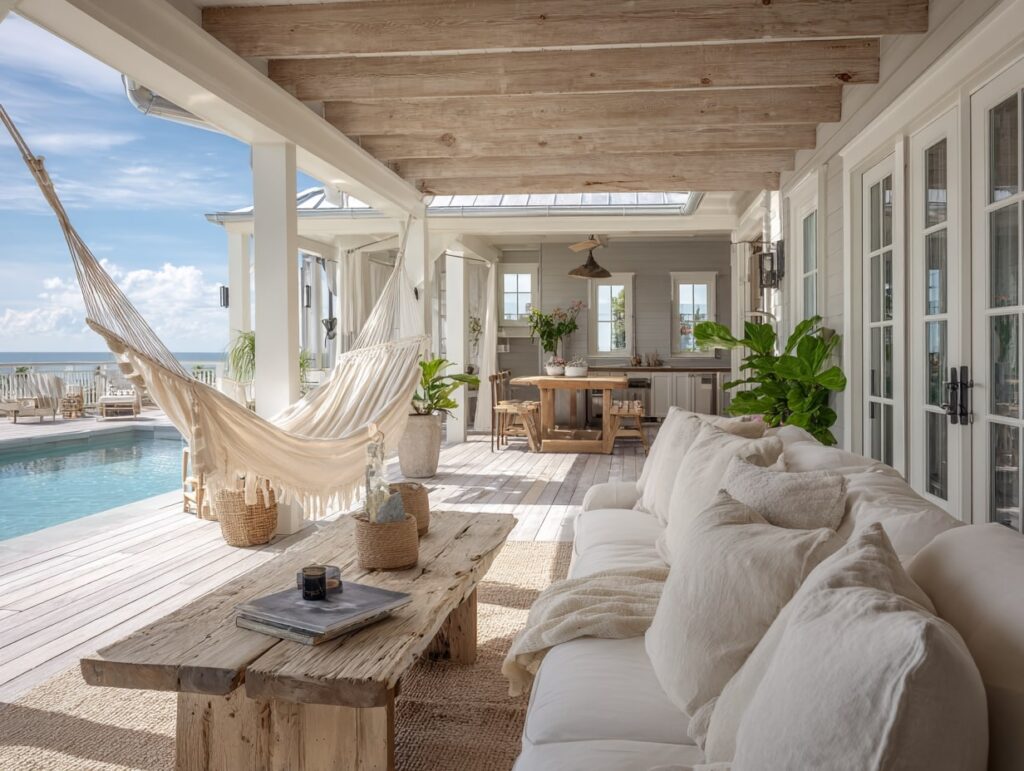 14. Coastal Patio with Hammock and Weathered Wood