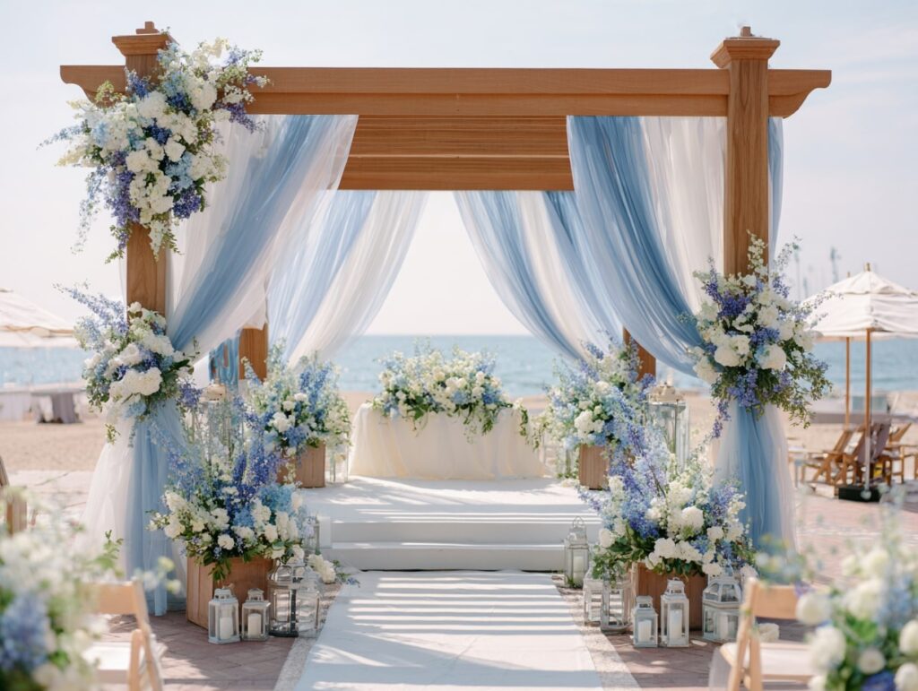 1. Seaside Serenity Wedding Stage