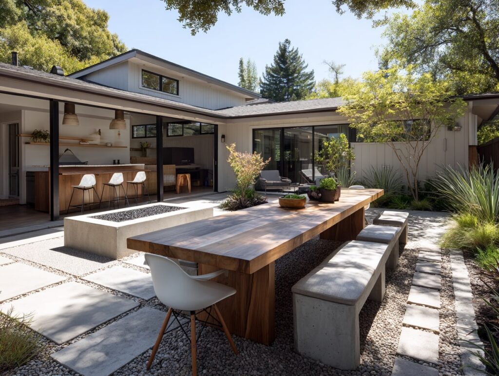 1. Open-Air Dining with Modern Warmth