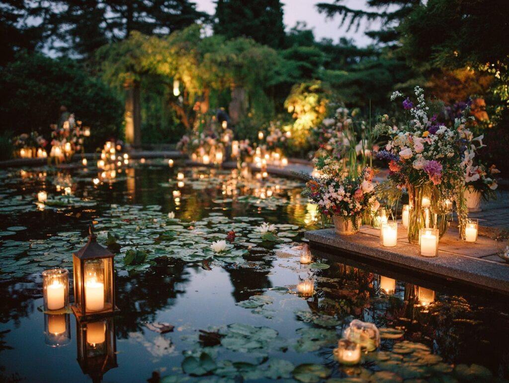 Twilight Romance by the Pond