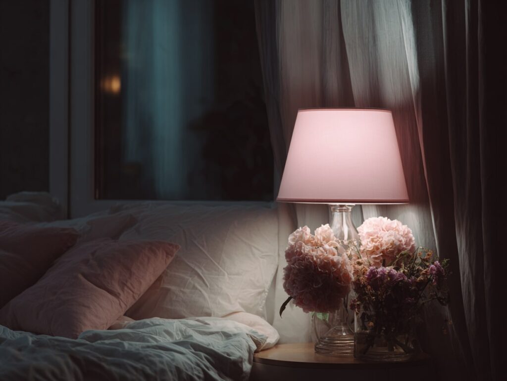 Cozy Pink Nightstand Glow