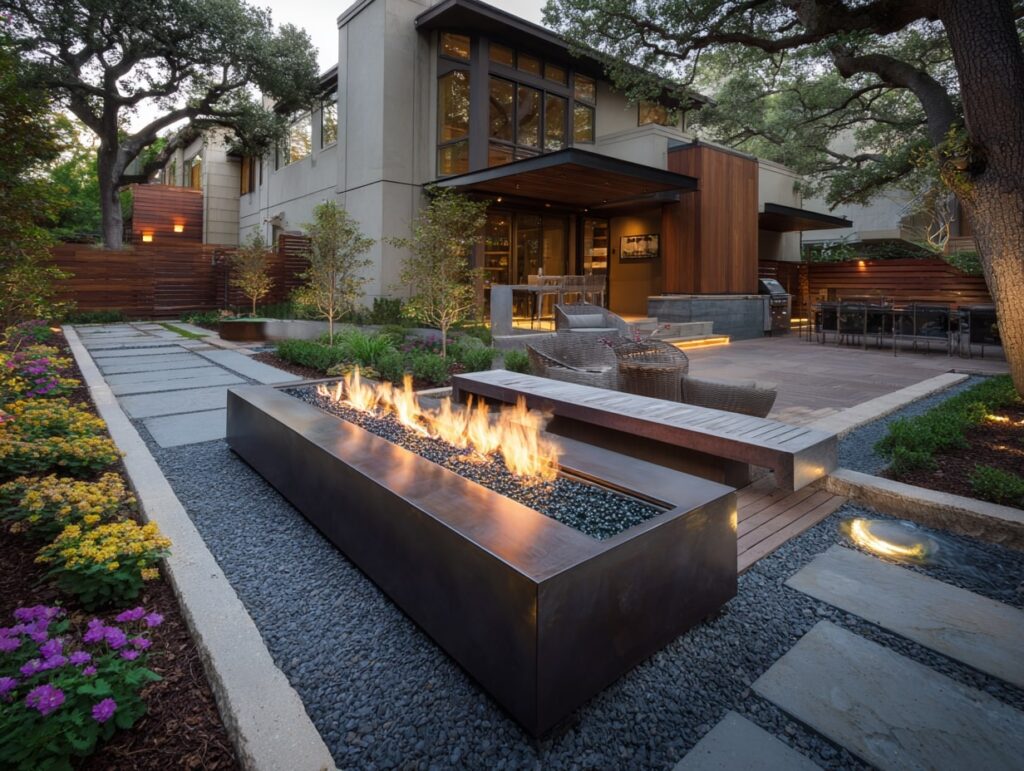 Contemporary Fire Feature for Cozy Evenings