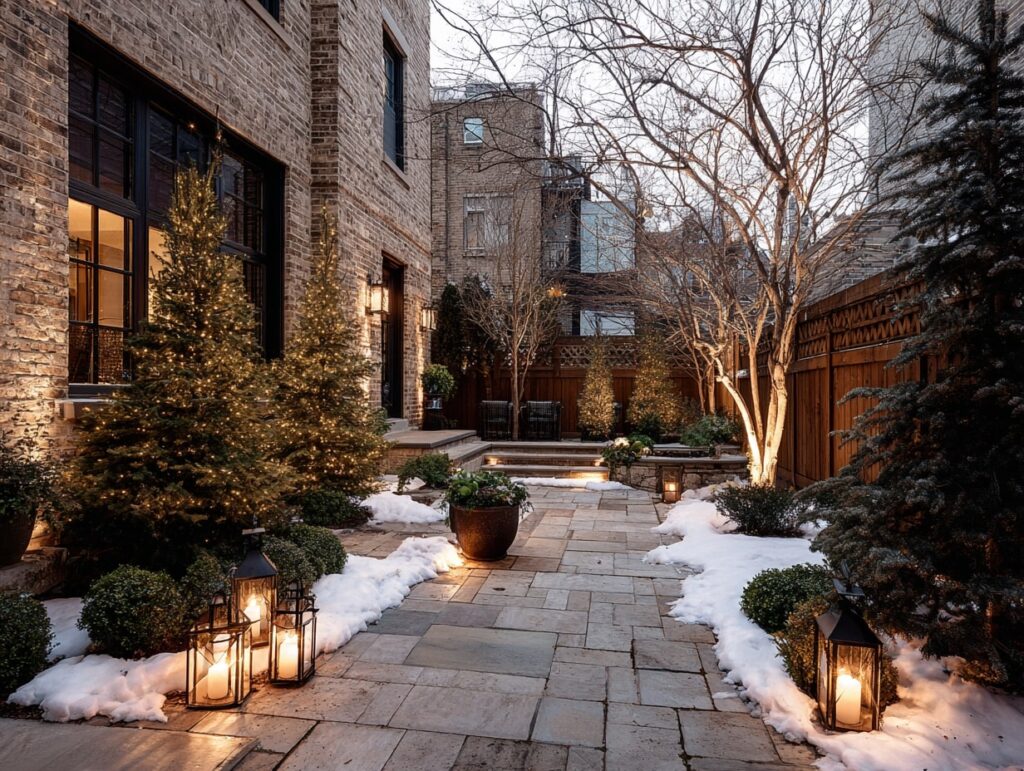 Lantern-Lit Path with Twinkle Trees
