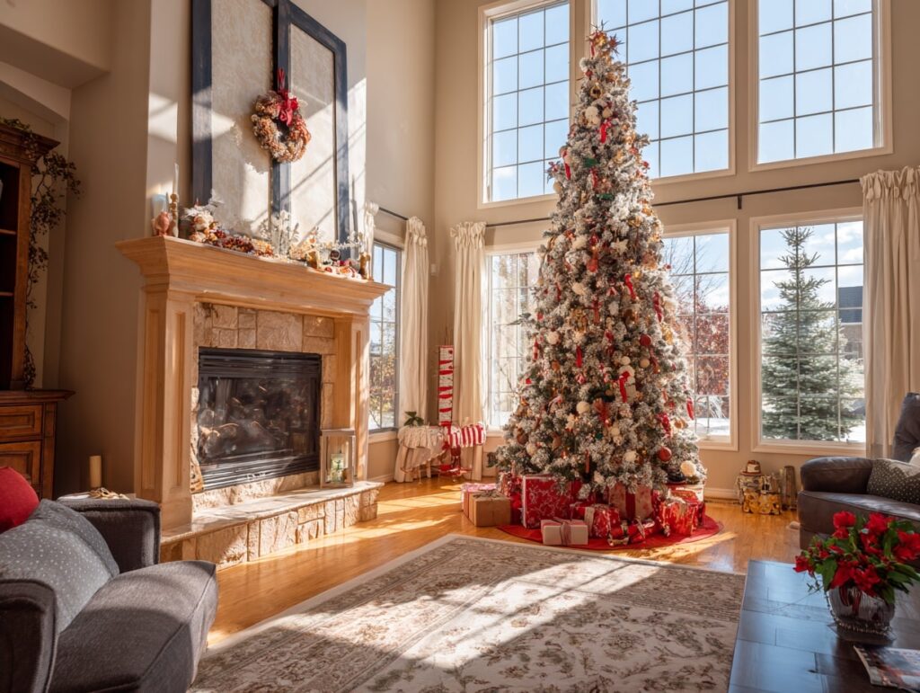 Grand Christmas Tree with Traditional Cheer