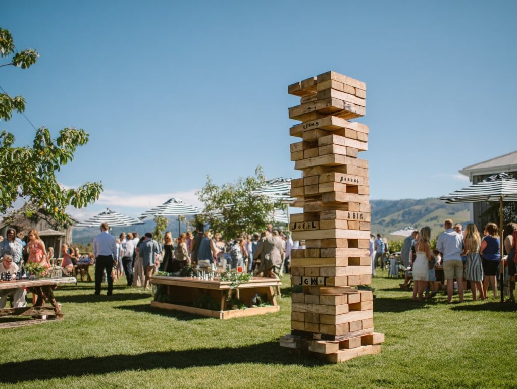 5. Giant Outdoor Jenga for Lawn Fun
