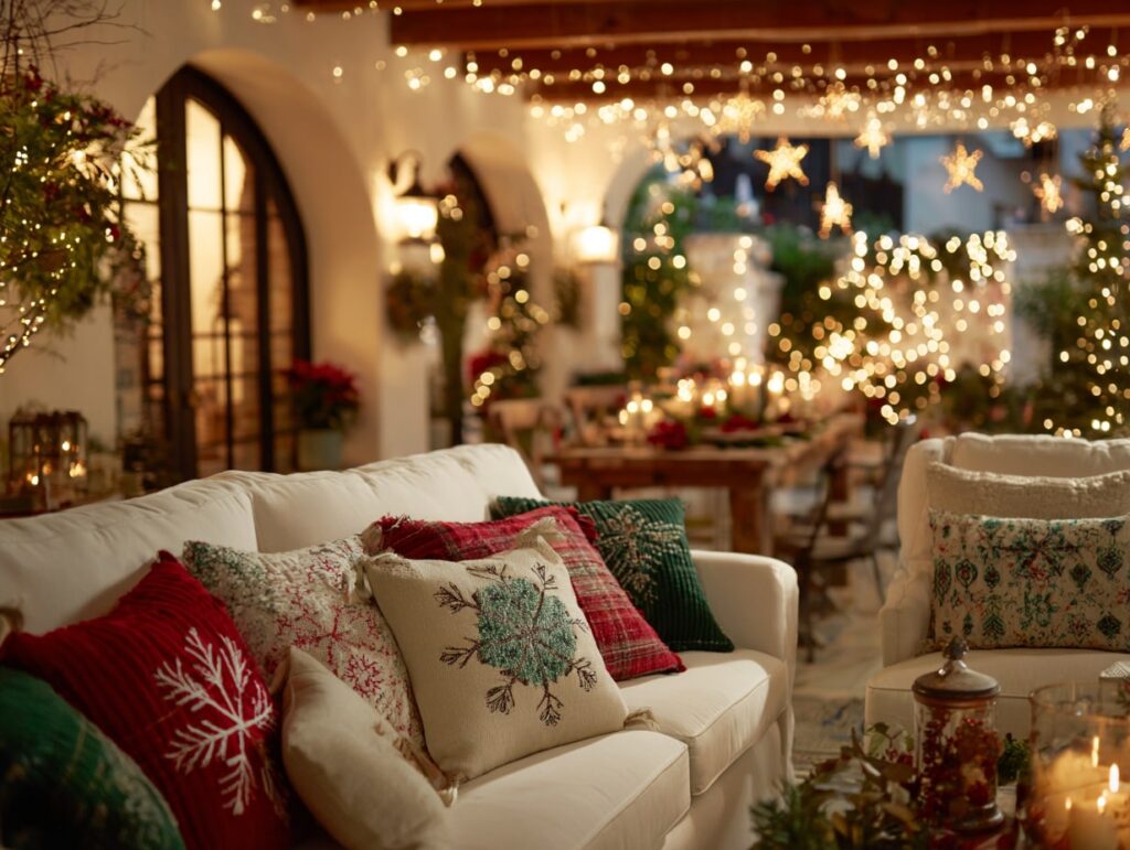 Twinkling Outdoor Christmas Lounge