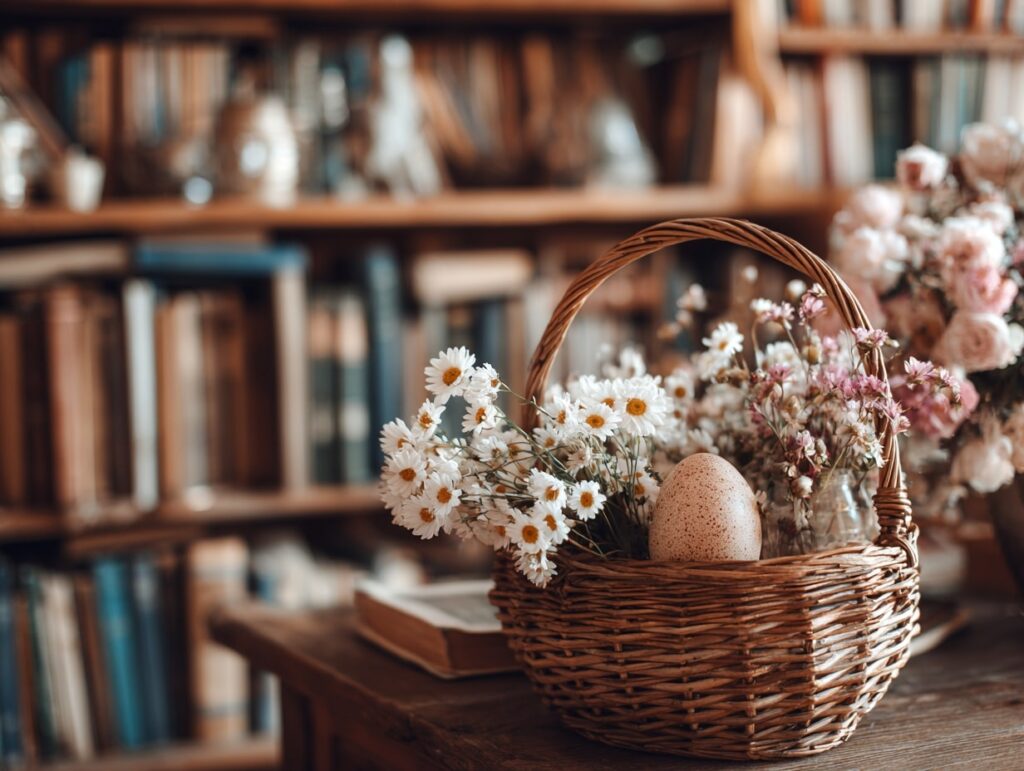 Rustic Floral Easter Basket