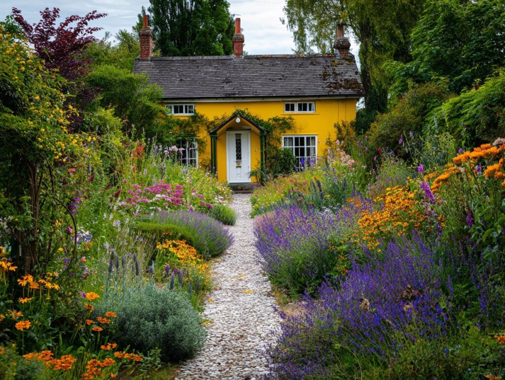 13. Sunshine Cottage with a Lavender Walkway
