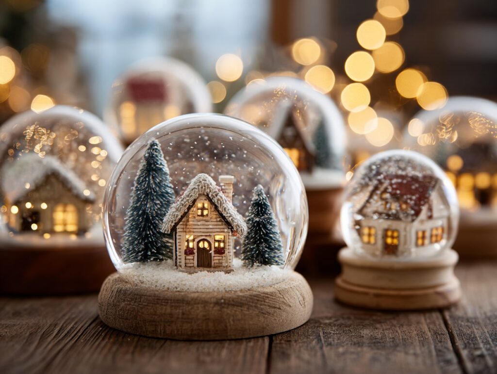 Enchanting Christmas Snow Globe Display
