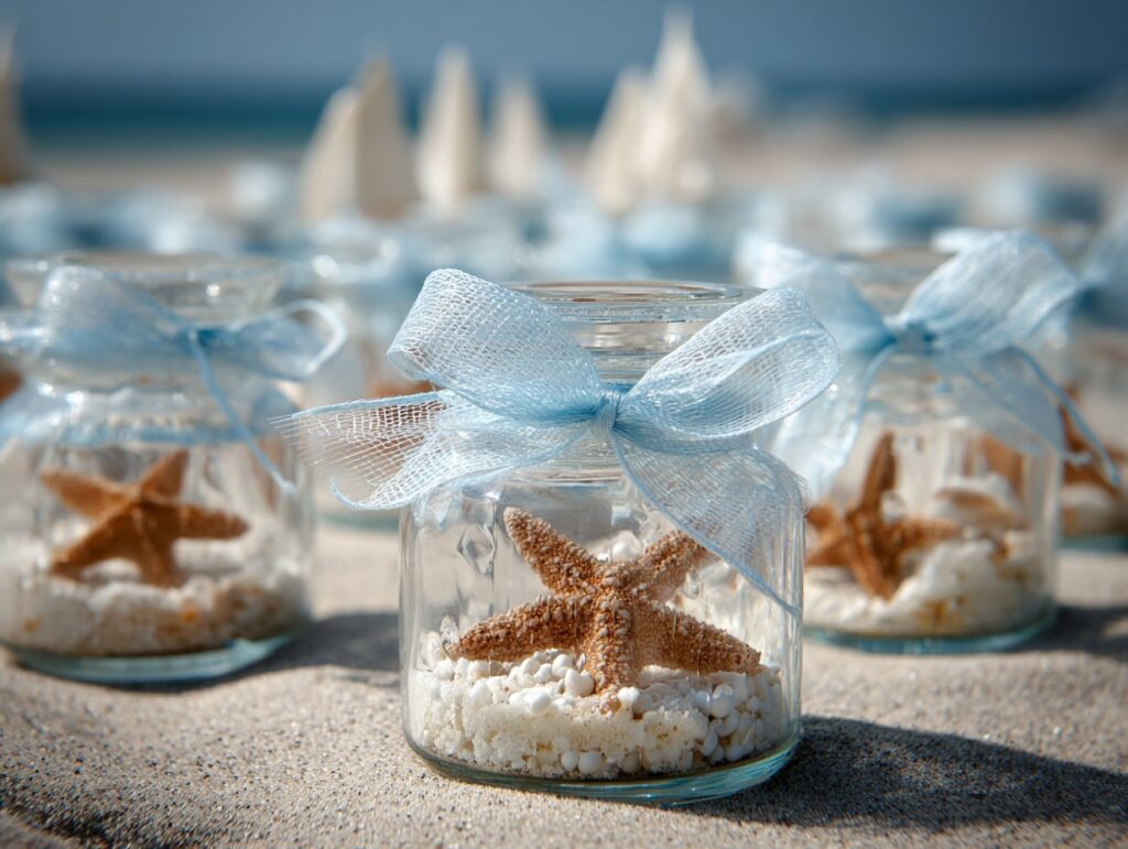 Starfish Favors in Coastal Keepsake Jars