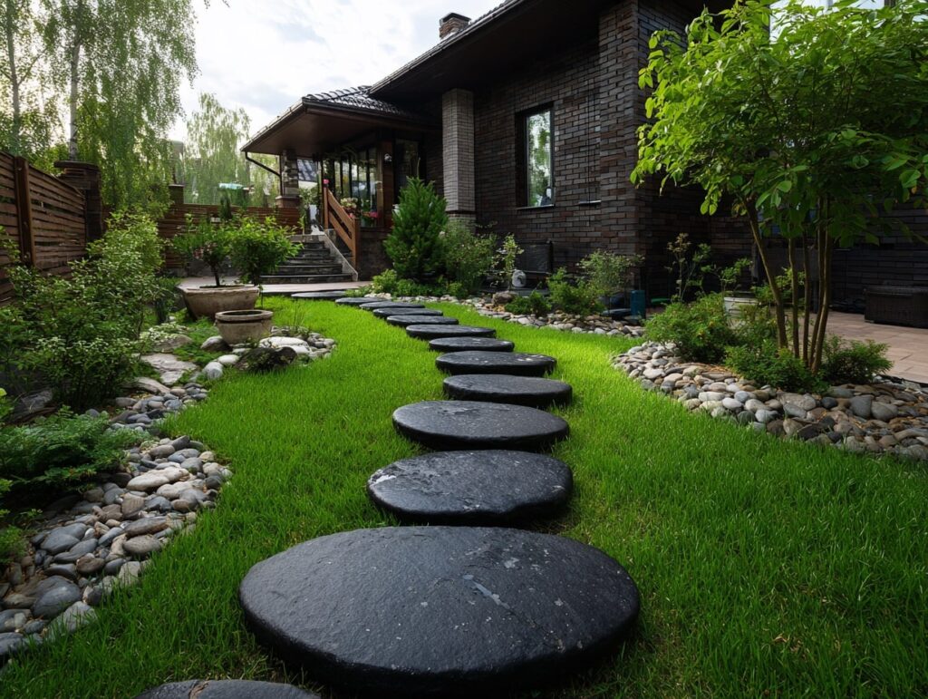 Bold Circular Stepping Stones for a Modern Pathway

