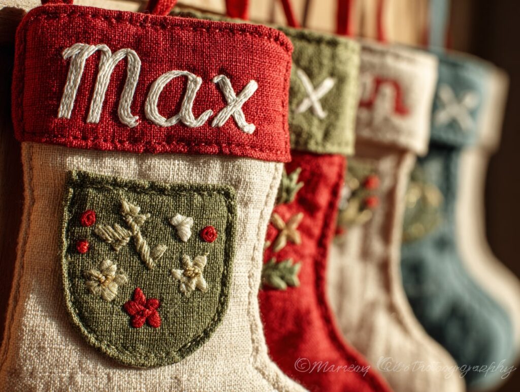 Personalized Christmas Stockings with Embroidery