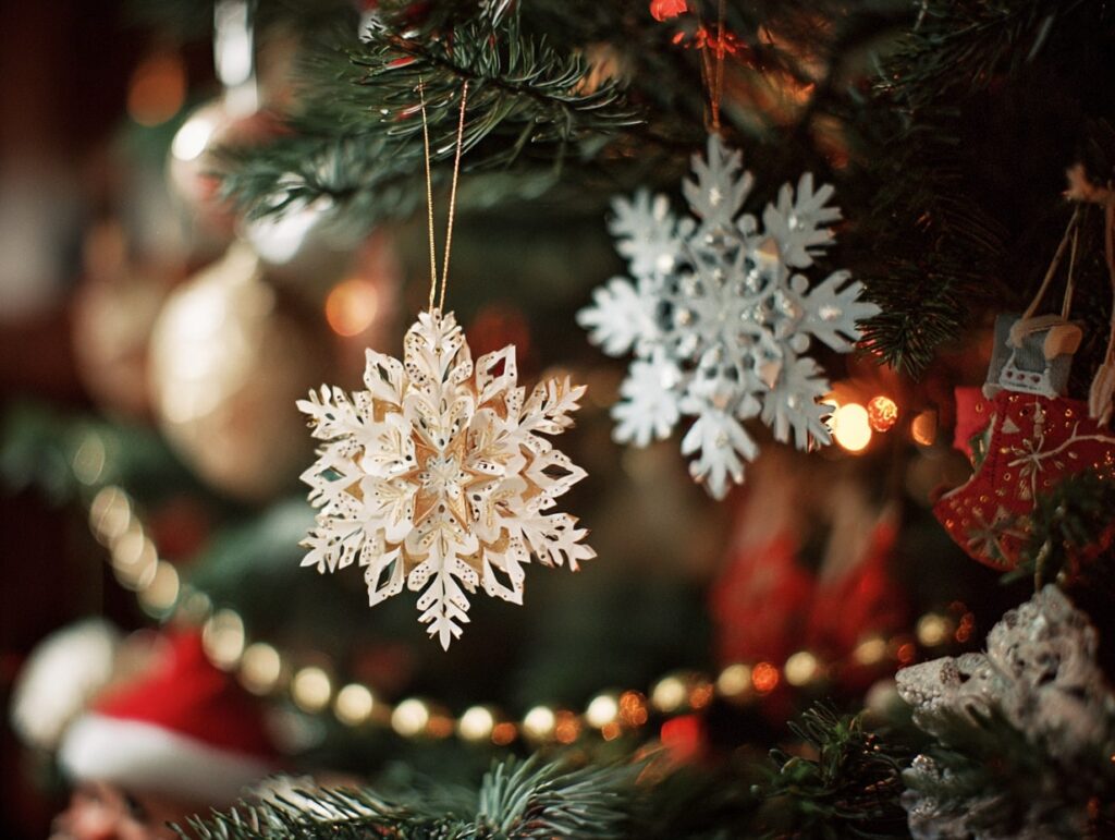 Handmade Snowflake Ornaments with a Classic Touch