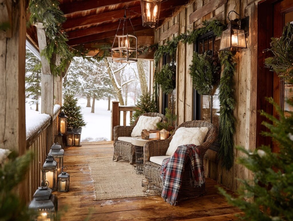Rustic Christmas Porch Retreat
