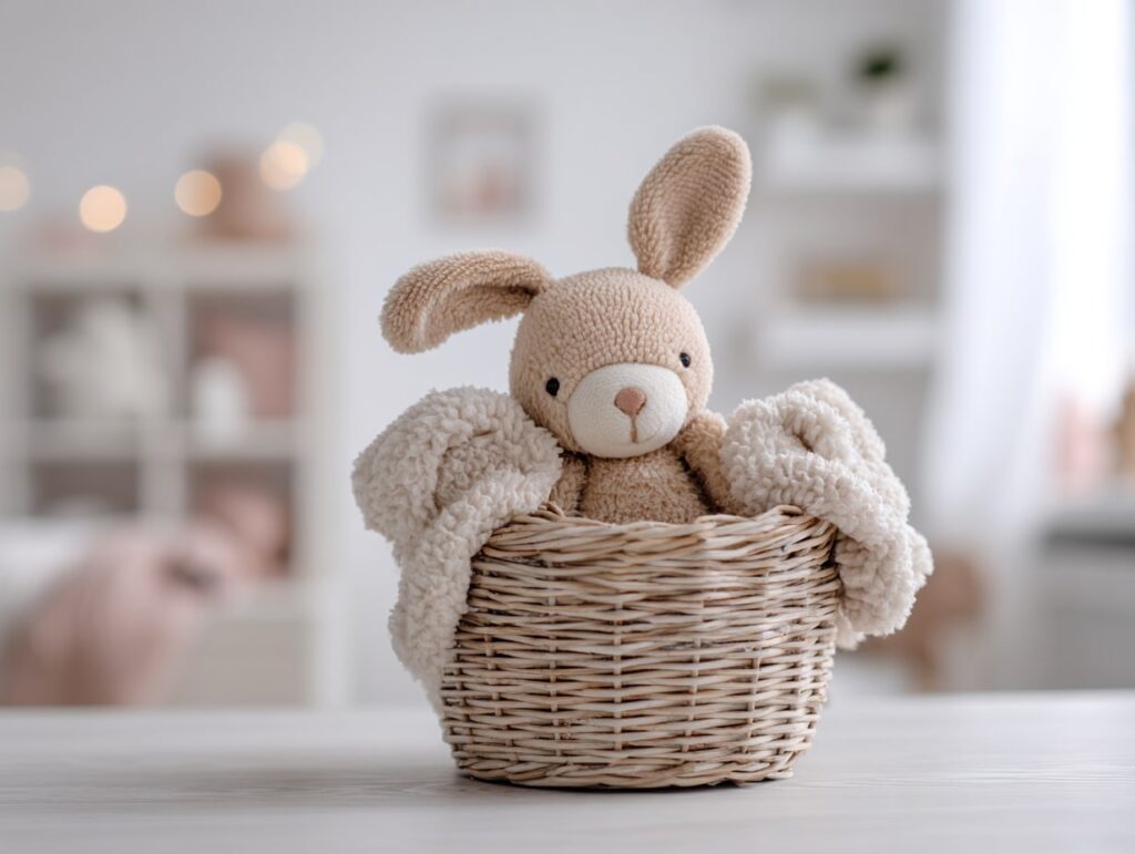 Snuggly Bunny Basket for Kids