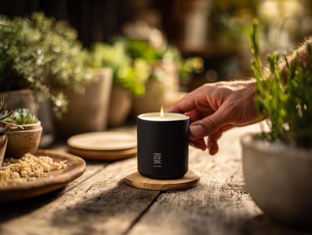 DIY Scented Soy Candle in a Modern Jar


