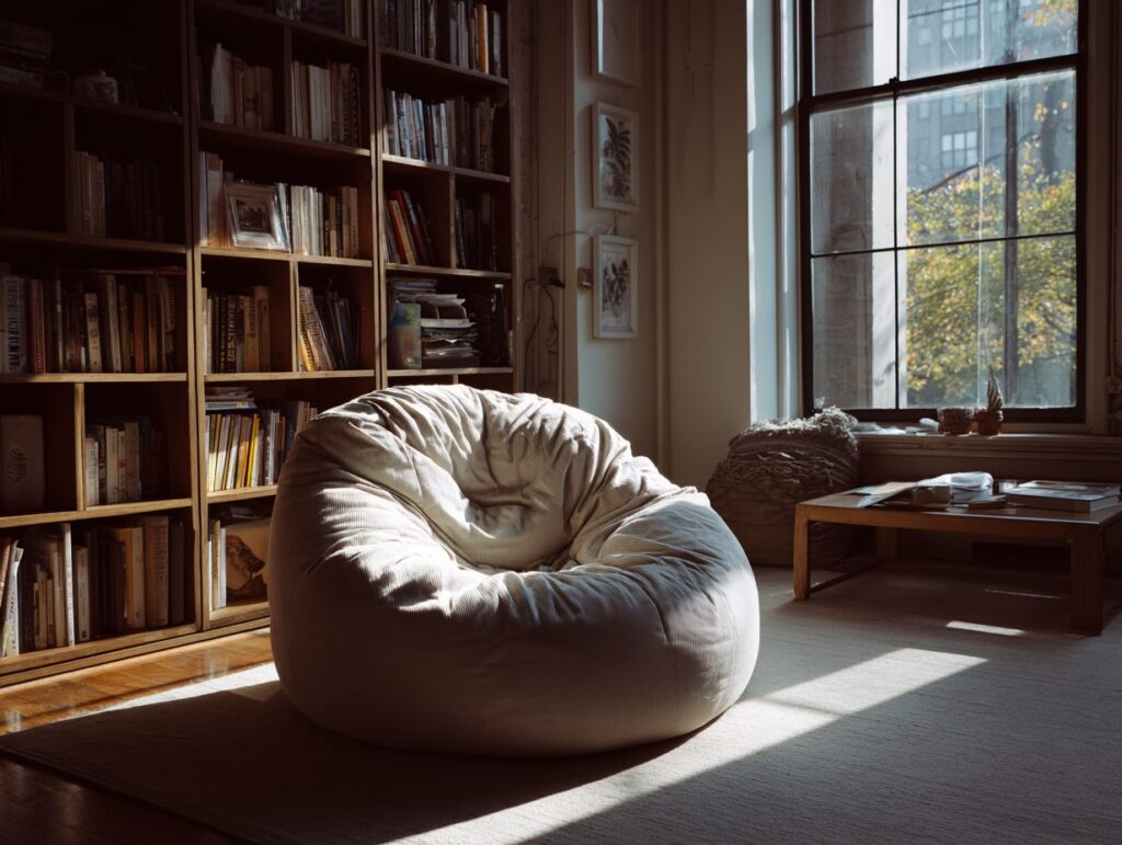 5. Sunlit Bean Bag Reading Spot