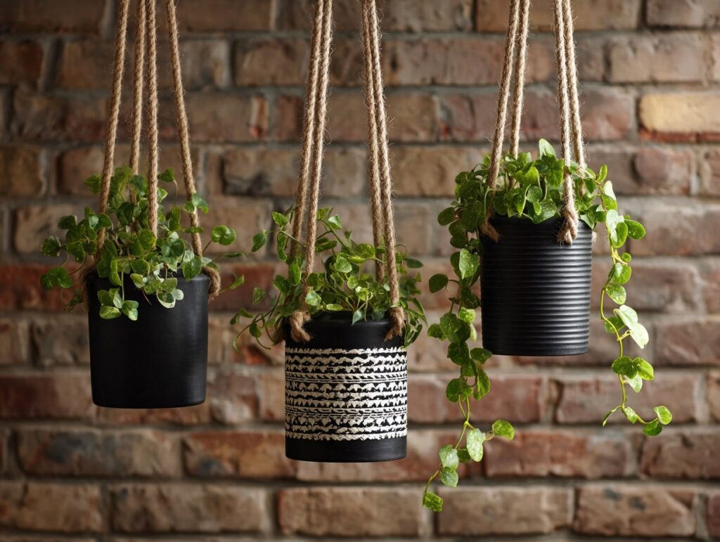 Upcycled Hanging Tin Can Planters

