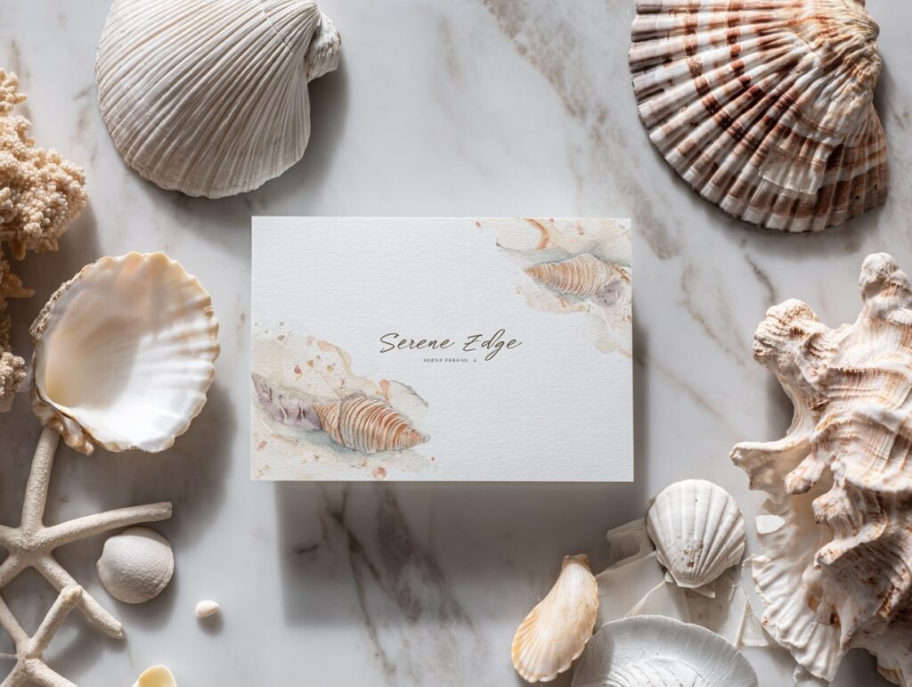 Seashell-Inspired Wedding Invitation Design

