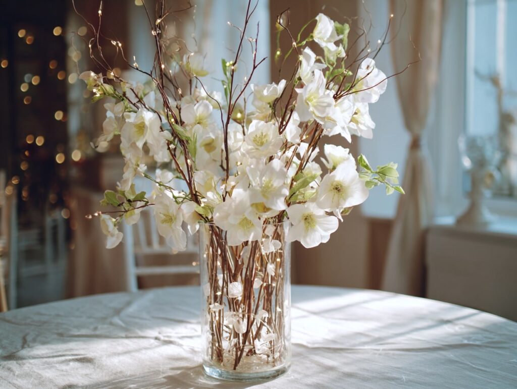 16. Lighted Floral Branch Centerpiece

