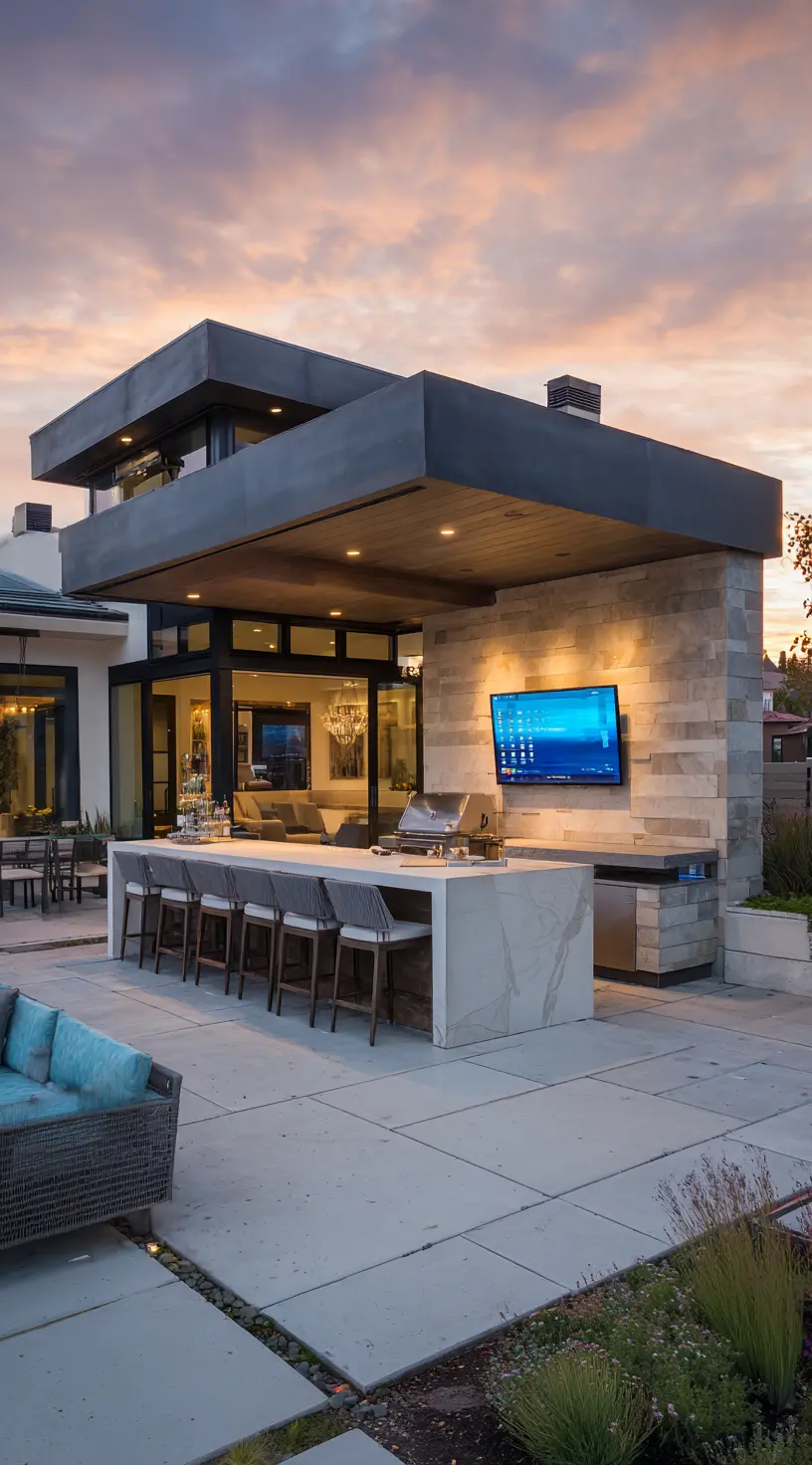 Sleek & Sophisticated: Modern Outdoor Kitchen Goals
