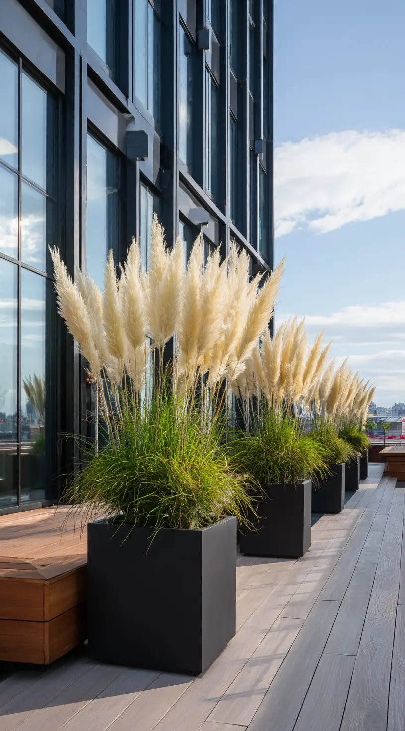 Feather Reed Grass For Partial Privacy