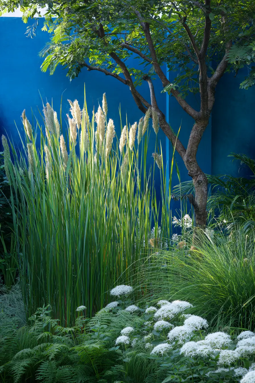 Ornamental Grasses and Ferns Border