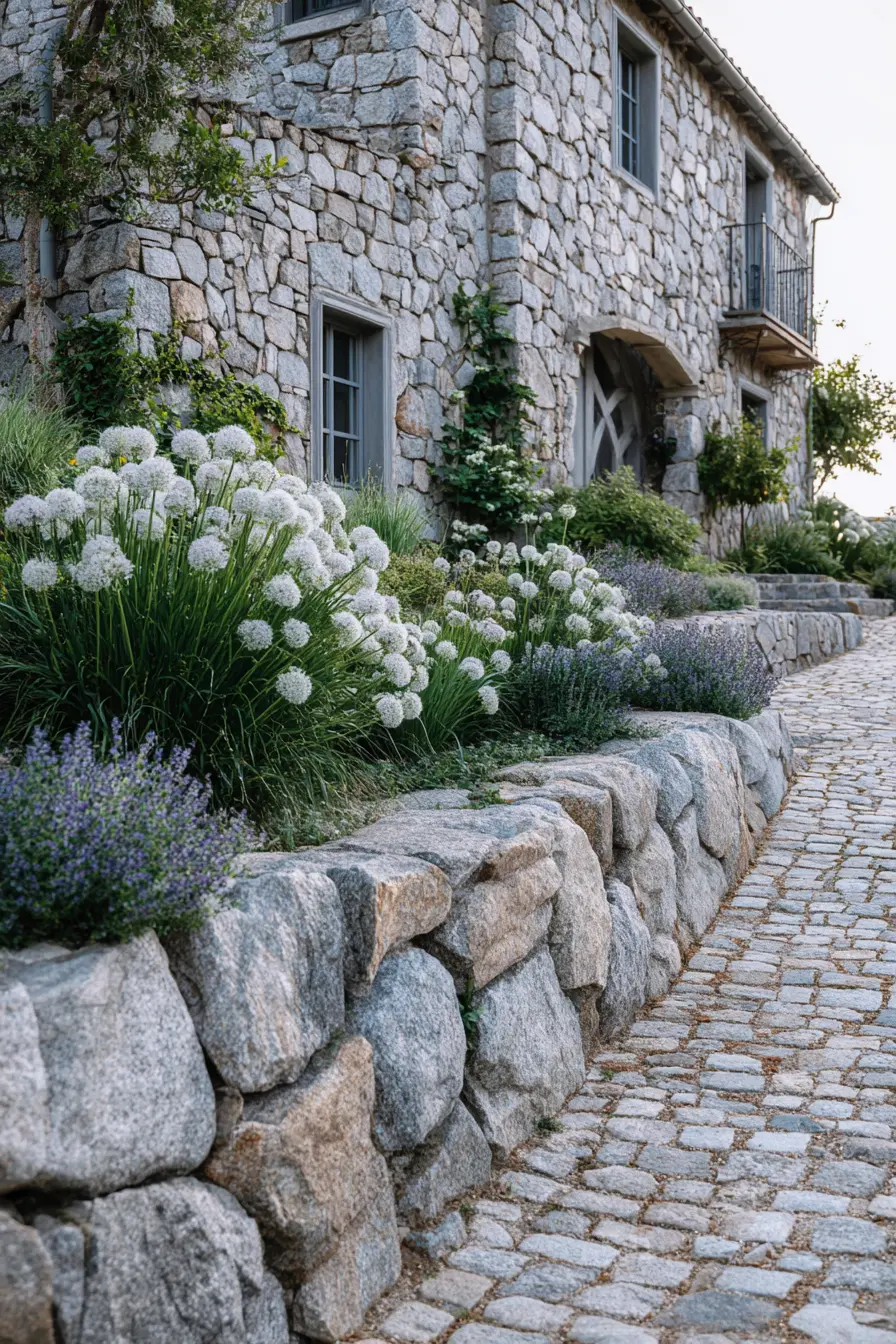 Rustic Stone Garden Border Layout