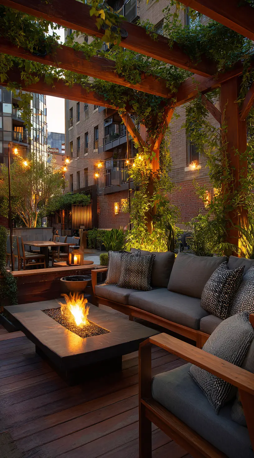 Small Urban Pergola Oasis