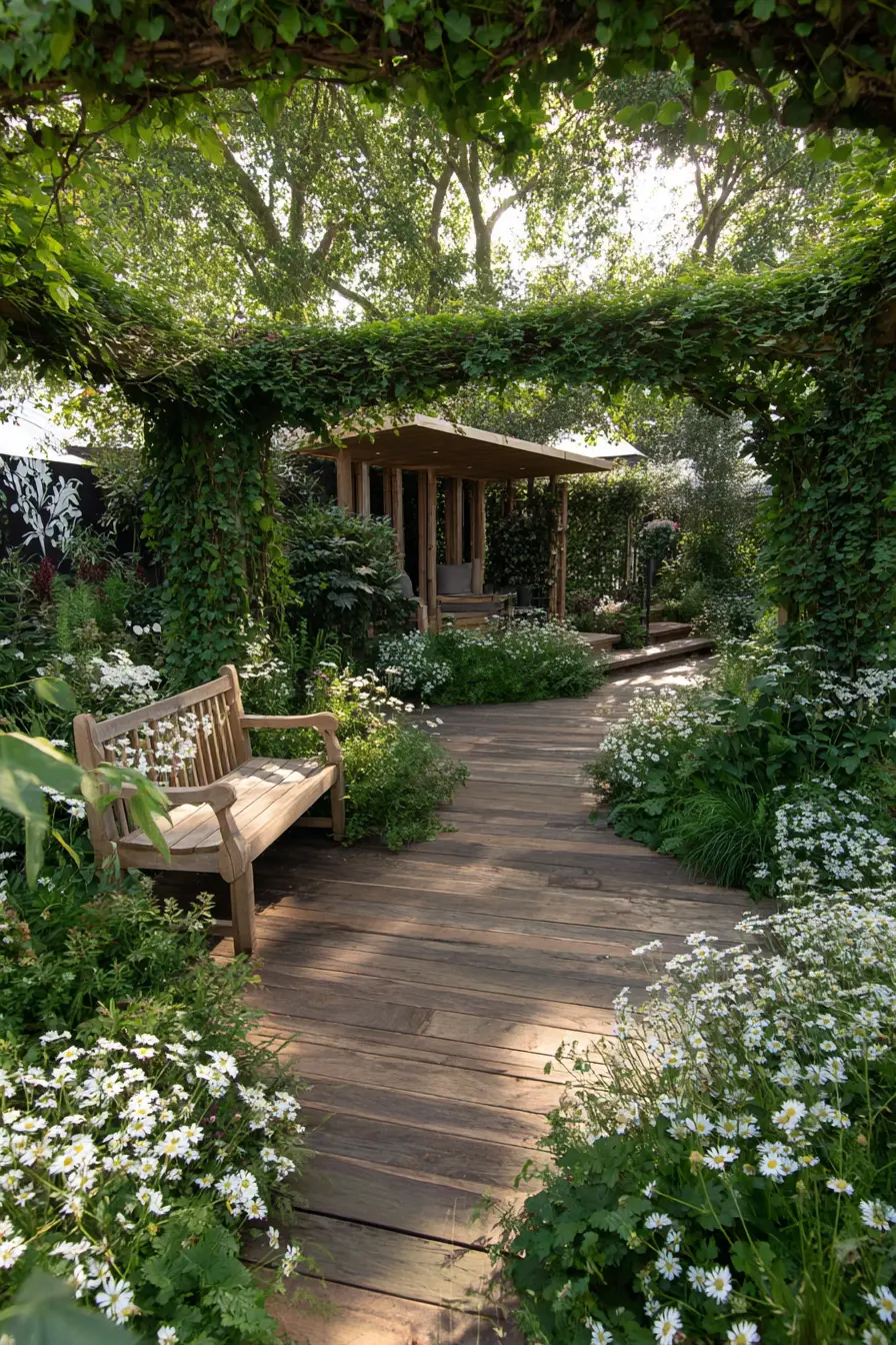 Tranquil Wooden Retreat Garden