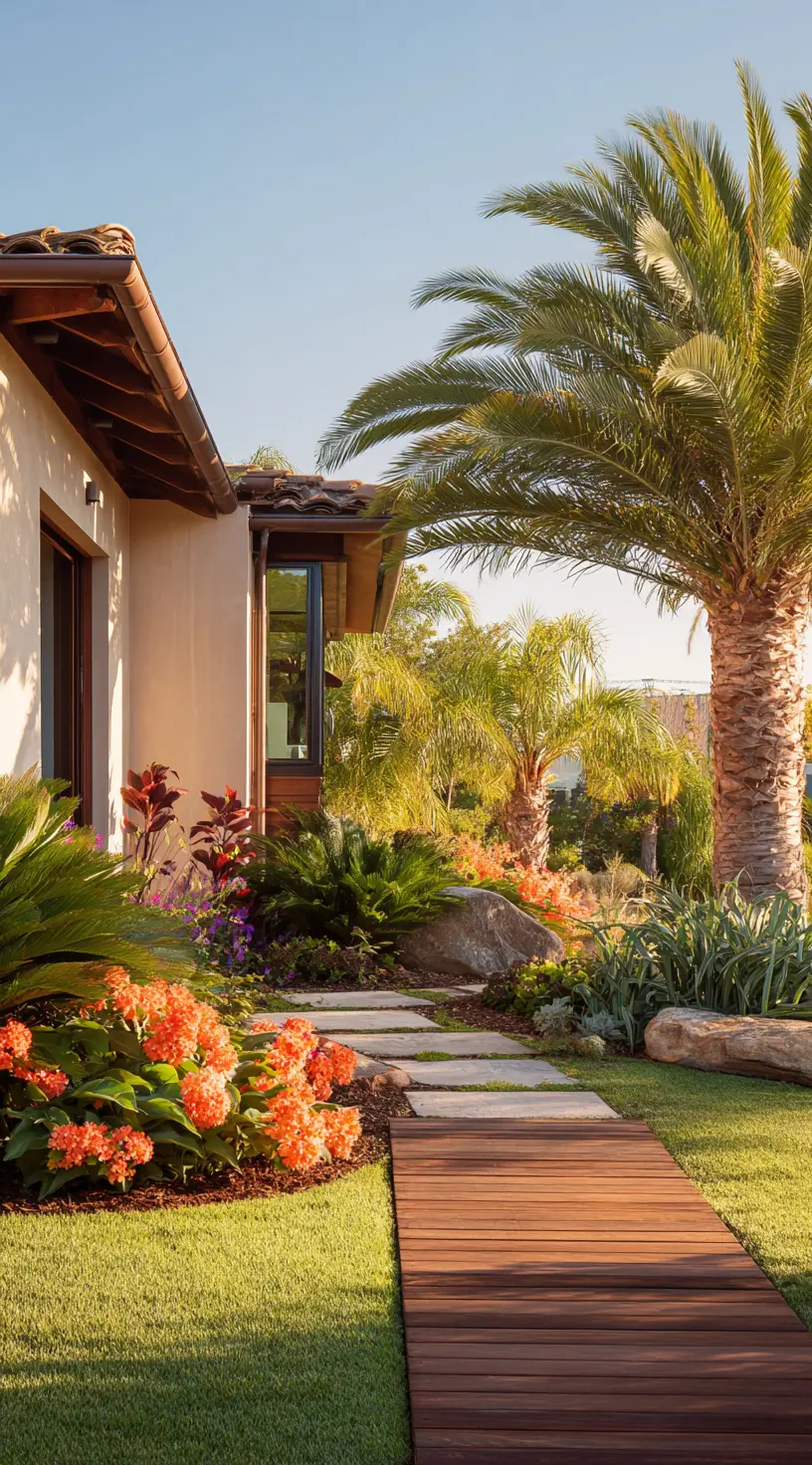 Tropical Sloped Backyard Paradise