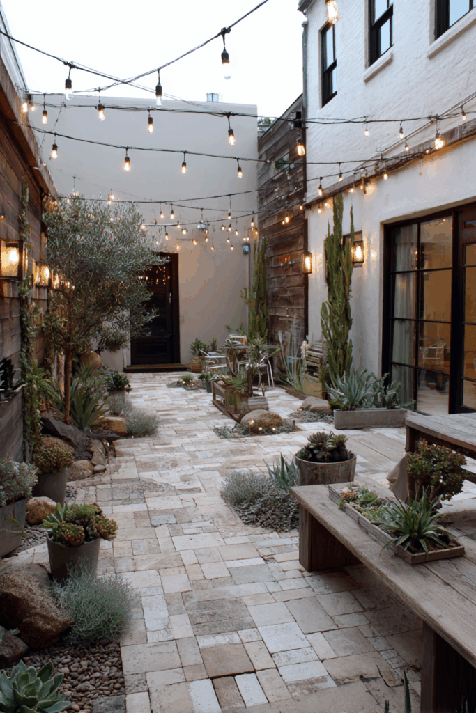 Succulent Rock Garden with Pathway