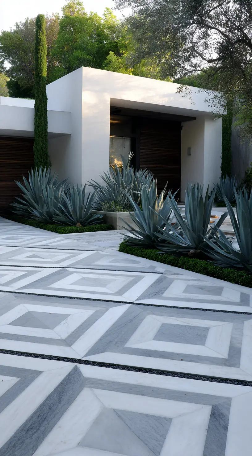 Black And White Minimalist Garden