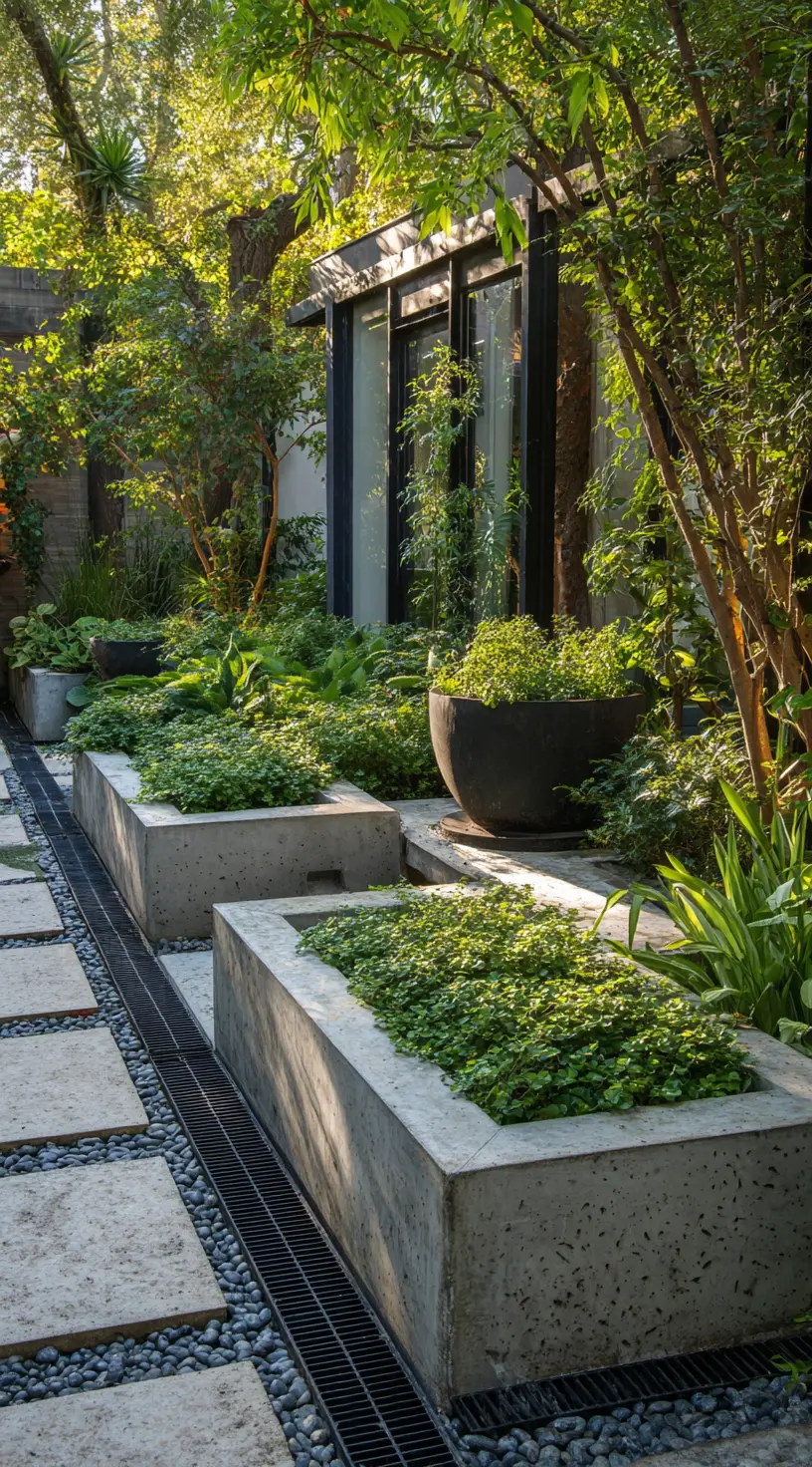 Decorative Concrete Raised Beds
