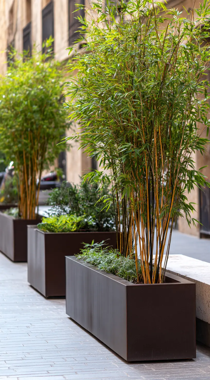 Raised Bamboo Planters